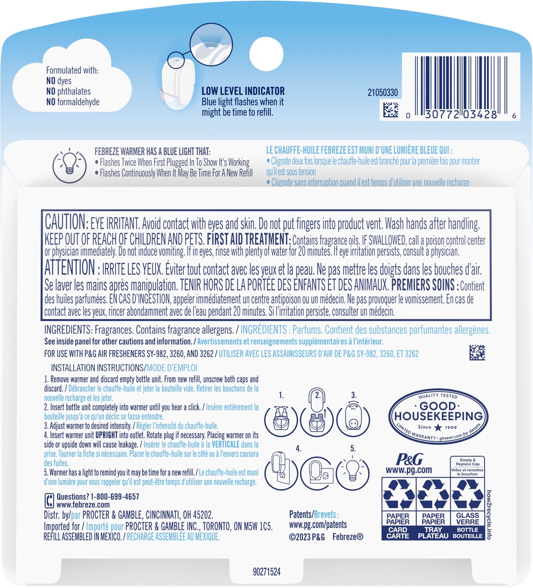 slide 2 of 7, Febreze Odor-Fighting Fade Defy PLUG Air Freshener Baked Cinnamon Apples, .87 fl. oz. Oil Refill, 2 Count, 2 ct