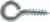 Hillman Hardware Essentials Small Zinc Screw Eyes - Silver