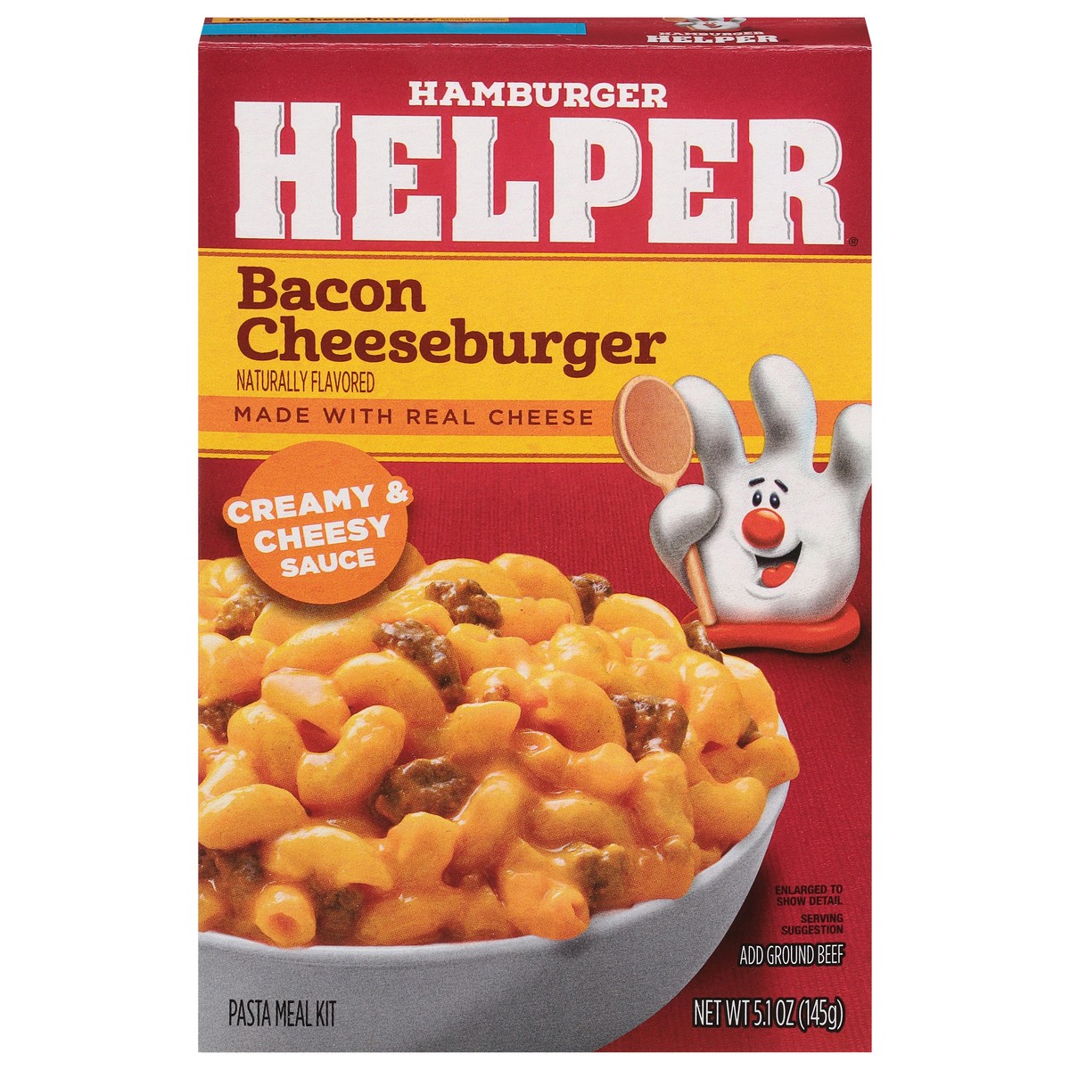 slide 7 of 13, Hamburger Helper Bacon Cheeseburger Pasta Meal Kit 5.1 oz, 5.1 oz