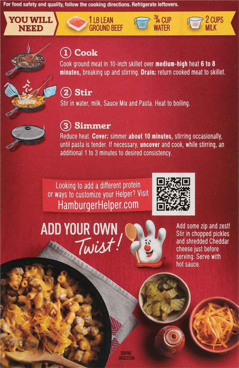 slide 9 of 13, Hamburger Helper Bacon Cheeseburger Pasta Meal Kit 5.1 oz, 5.1 oz