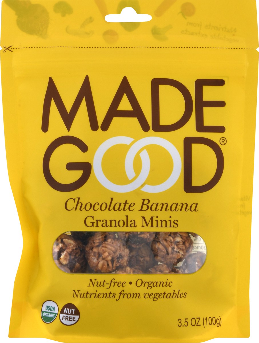 slide 9 of 9, MadeGood Chocolate Banana Granola Minis, 3.5 oz