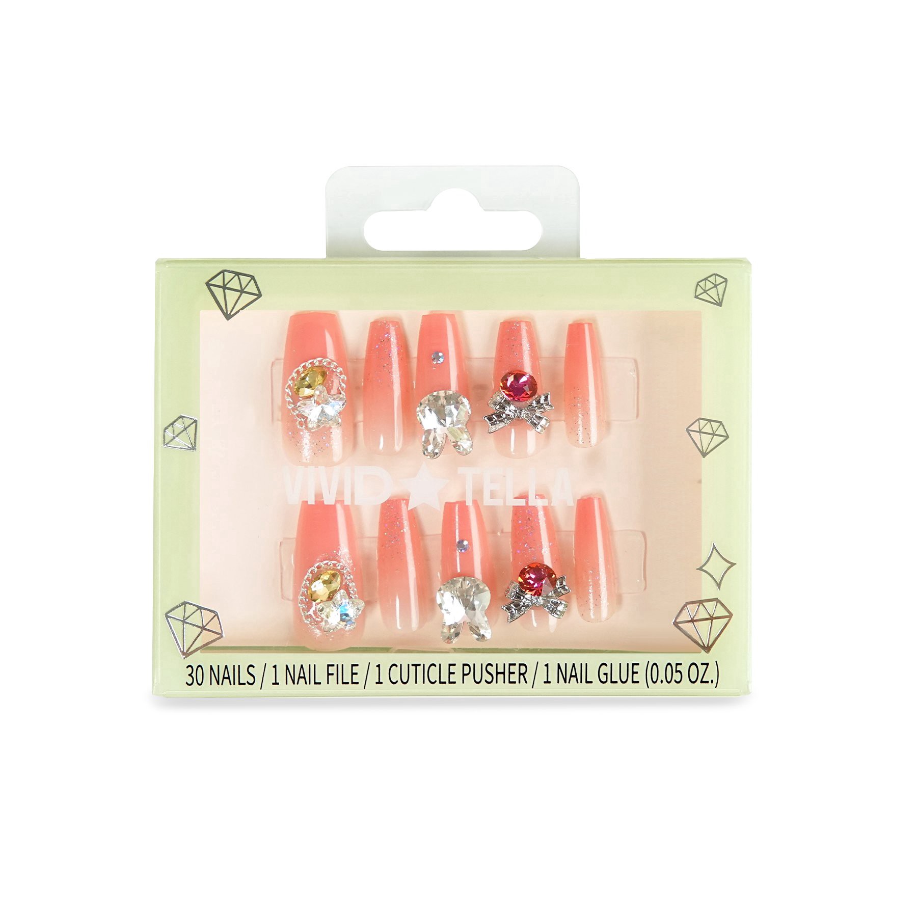 slide 1 of 1, Vivid Tella Nails - Ballerina, 1 ct