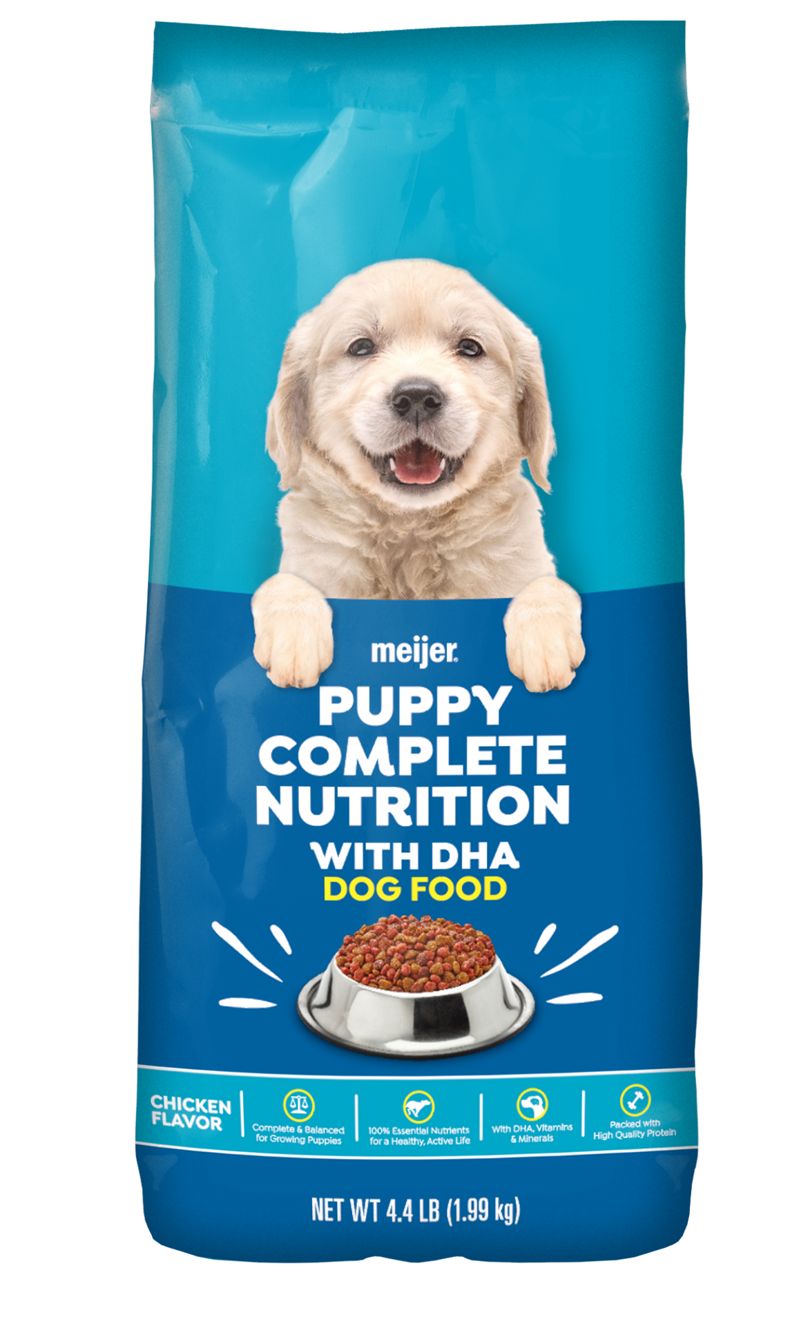 slide 1 of 5, Meijer Dry Puppy Food, Complete Nutrition with DHA, 4.4 lb