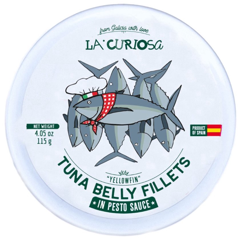 slide 1 of 1, La Curiosa Tuna Belly with Pesto, 4.05 oz