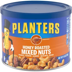 Planters Honey Roasted Mixed Nuts with Peanuts, Cashews, Almonds, Hazelnuts & Pecans