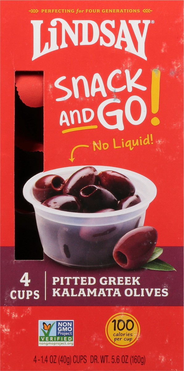 slide 8 of 10, Lindsay Pitted Greek Kalamata Olives 4 Cups 1.4 oz Cup/Tub/Bowl 4 ea, 1.4 oz