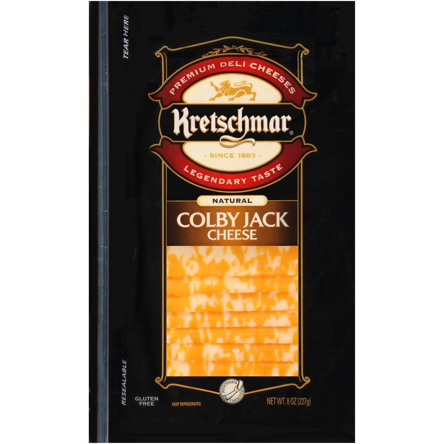 slide 1 of 1, Kretschmar Presliced Colby Jack Cheese, 8 oz