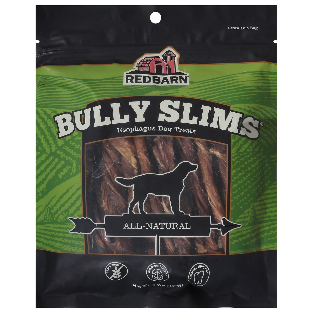 slide 1 of 9, Redbarn Bully Slims Esophagus Dog Treats 4.7 oz, 4.7 oz