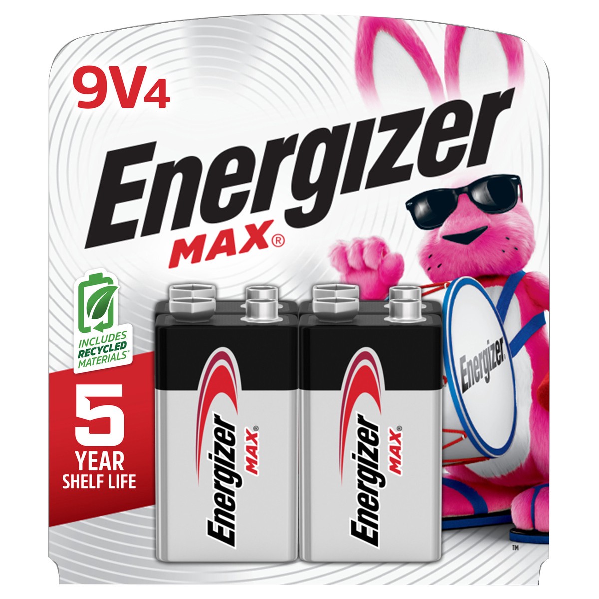 slide 1 of 10, Energizer MAX 9V Batteries (4 Pack), 9 Volt Alkaline Batteries, 4 ct