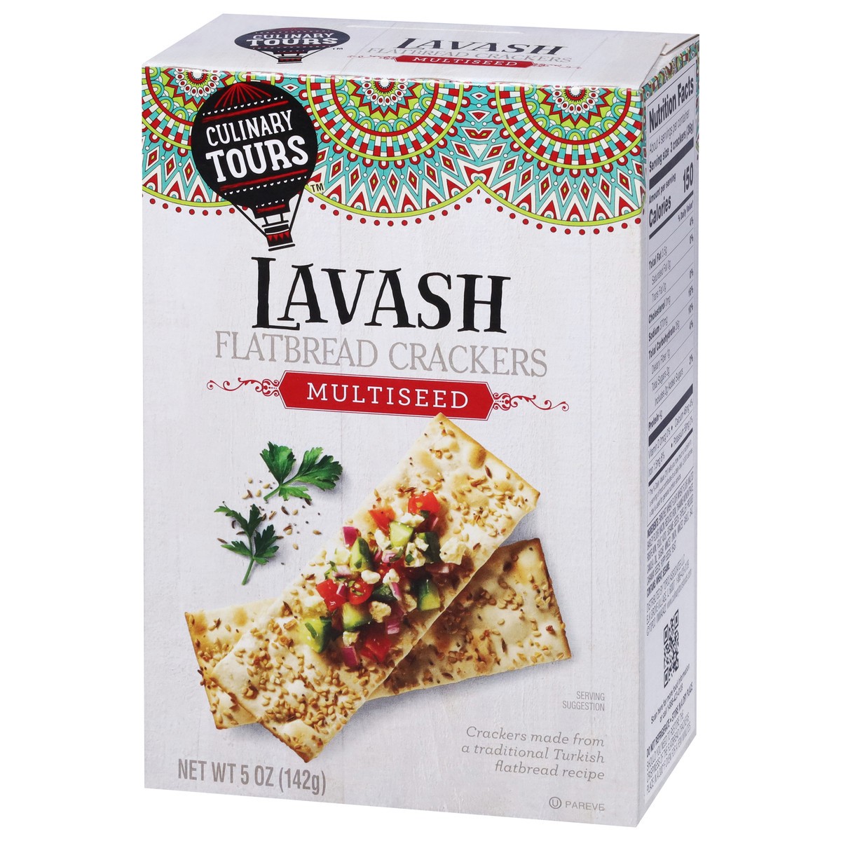 slide 2 of 4, Culinary Tours Multiseed Lavash Flatbread Cracker, 5 oz
