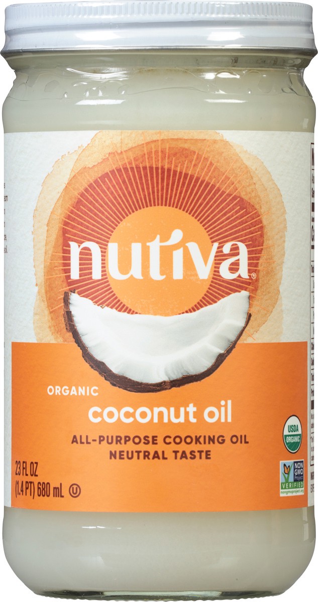 slide 6 of 9, Nutiva Refined Cocnut Oil, 23 fl oz