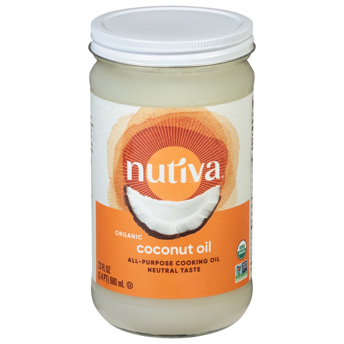 slide 1 of 9, Nutiva Refined Cocnut Oil, 23 fl oz