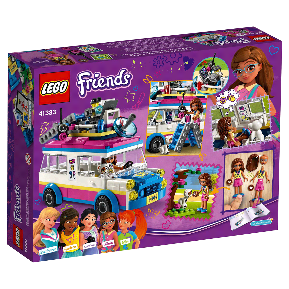 slide 4 of 8, LEGO Friends Olivia's Mission Vehicle 41333, 1 ct