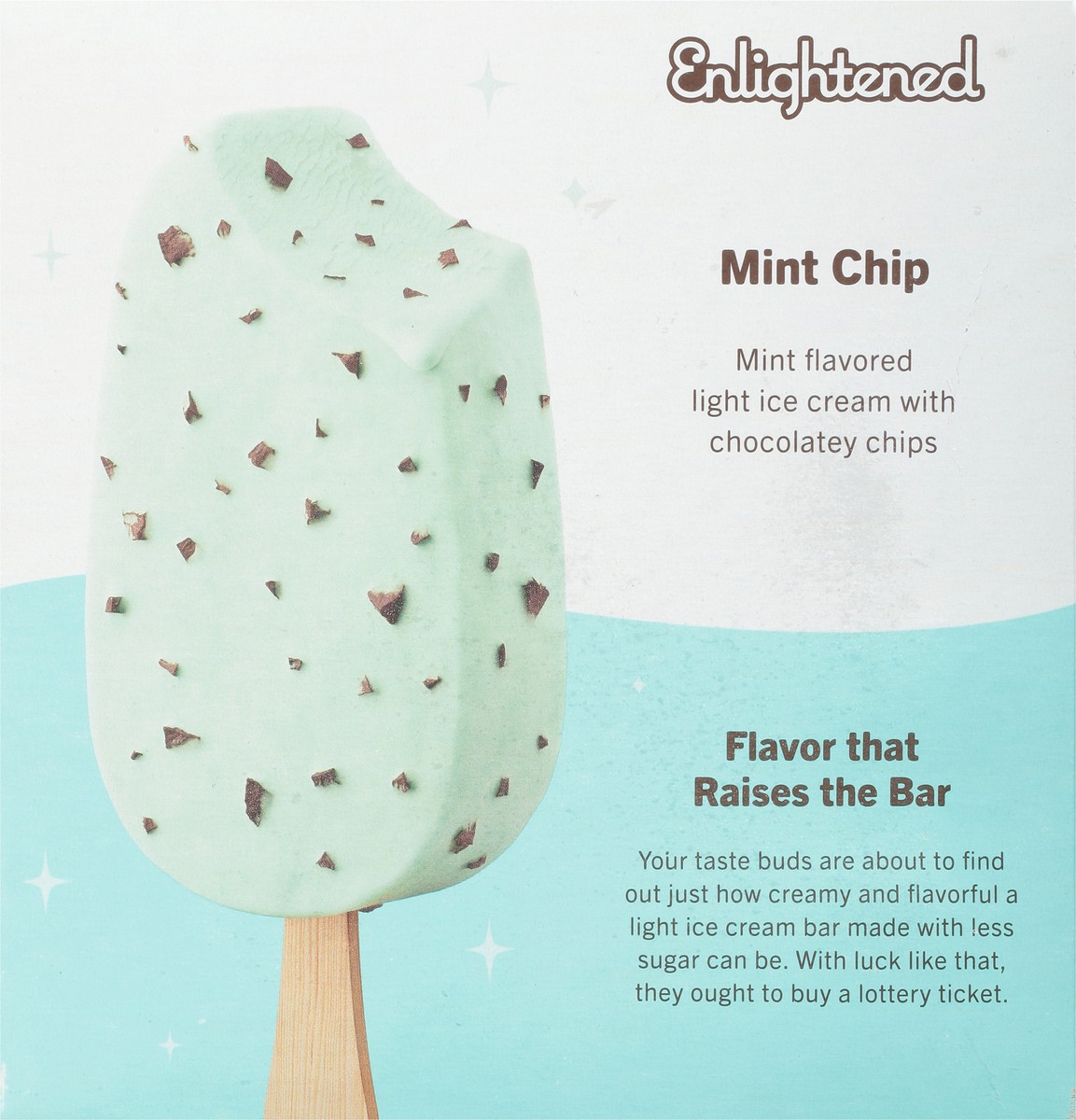 slide 7 of 9, Enlightened Light Mint Chip Ice Cream Bars 4 ea, 15 oz