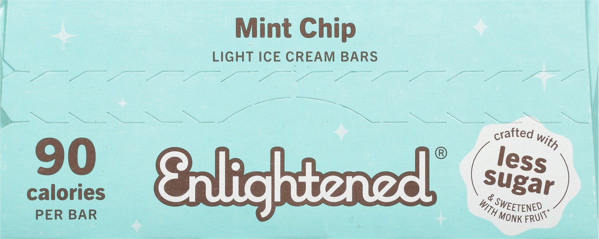 slide 8 of 9, Enlightened Light Mint Chip Ice Cream Bars 4 ea, 15 oz