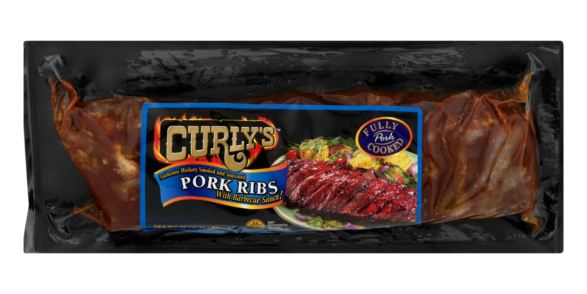 slide 1 of 11, Curly's Baby Back Ribs, 16 oz