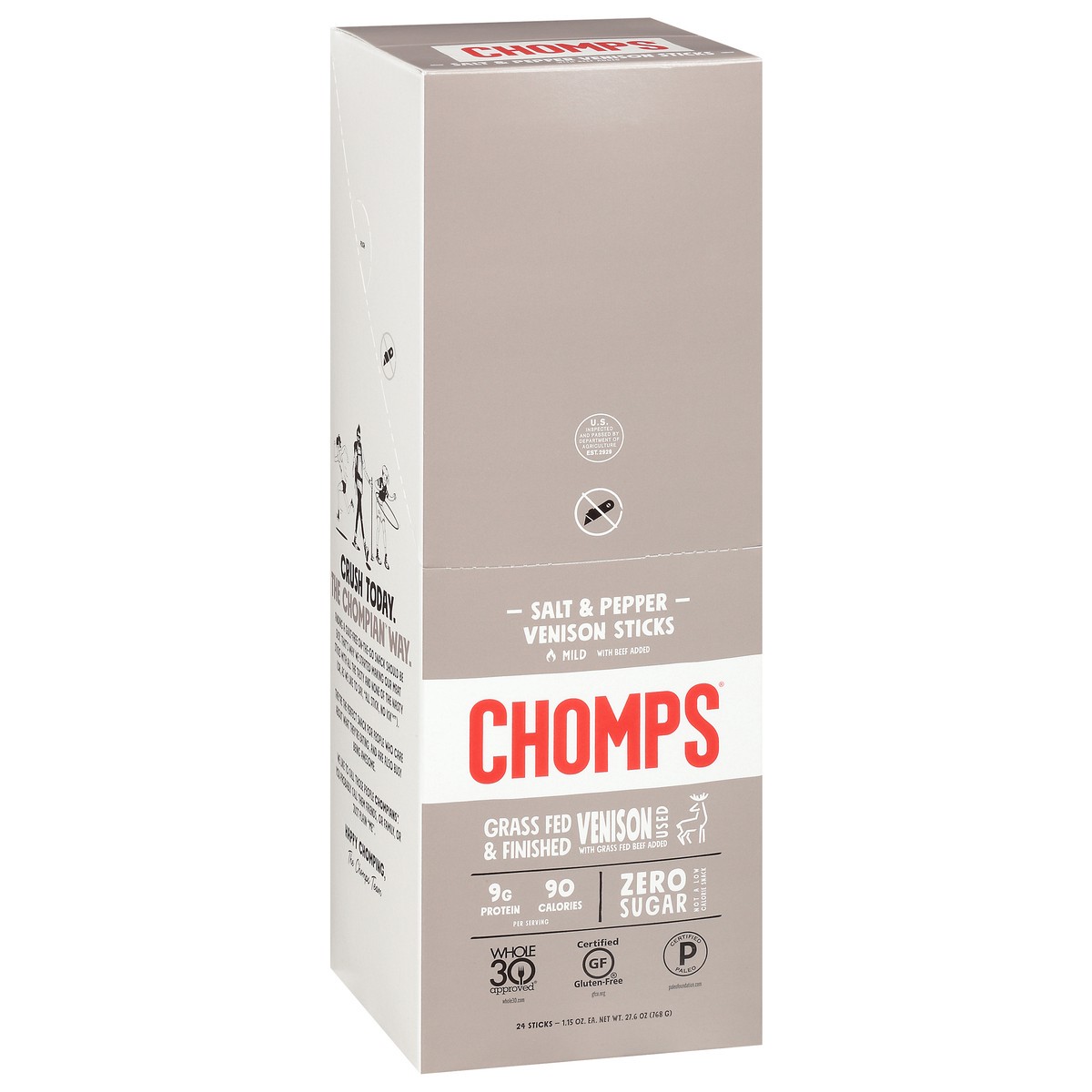 slide 5 of 13, Chomps Venison Pepper Salt, 1.1 oz