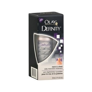 slide 1 of 1, Olay Definity Neck & Chest Daily Restoration Treatment, 1.7 fl oz; 50 ml