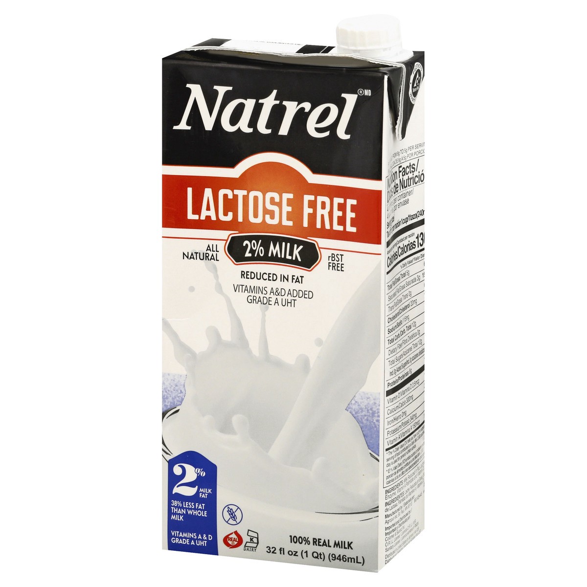 slide 2 of 13, Natrel Lactose Free 100% Real Milk 2%, 32 fl oz