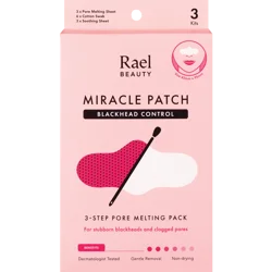 Rael Beauty 3-Step Pore Melting Pack Miracle Patch Blackhead Control 3 Kits
