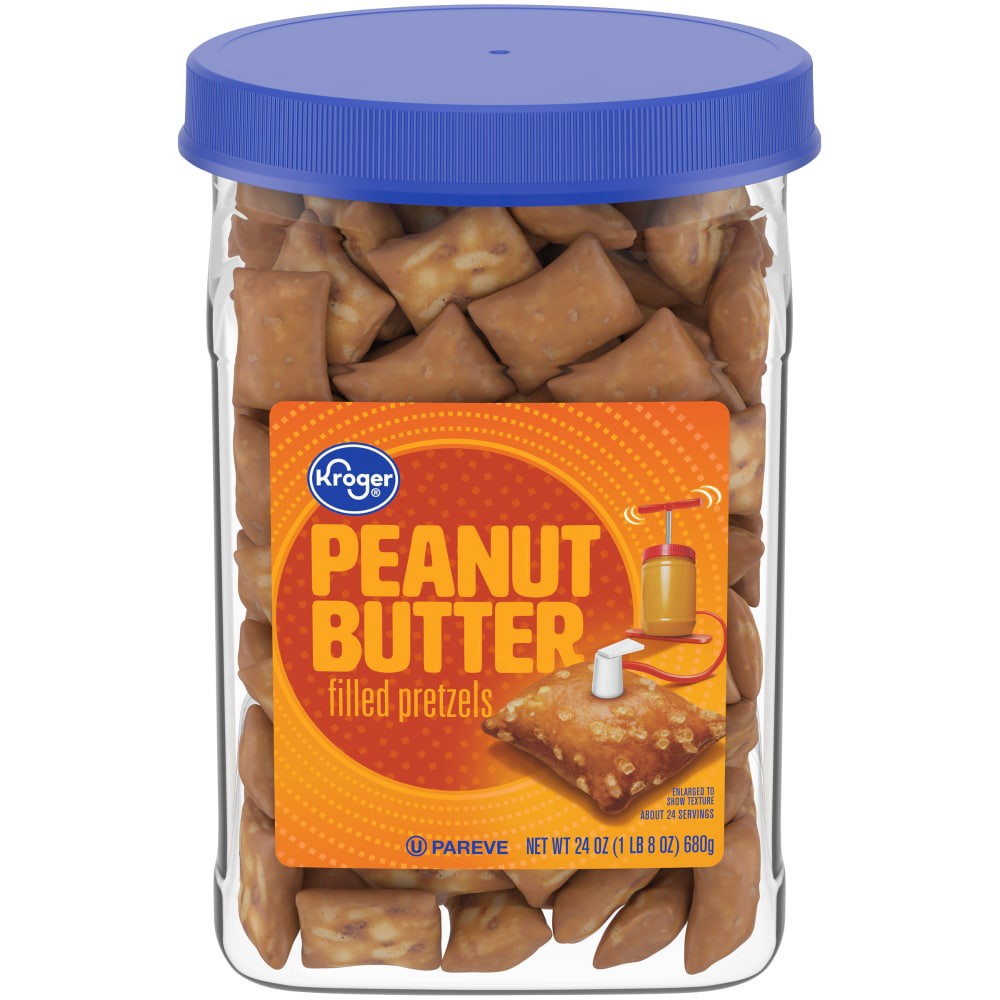 slide 3 of 3, Kroger Peanut Butter Filled Pretzels - 24 oz, 24 oz