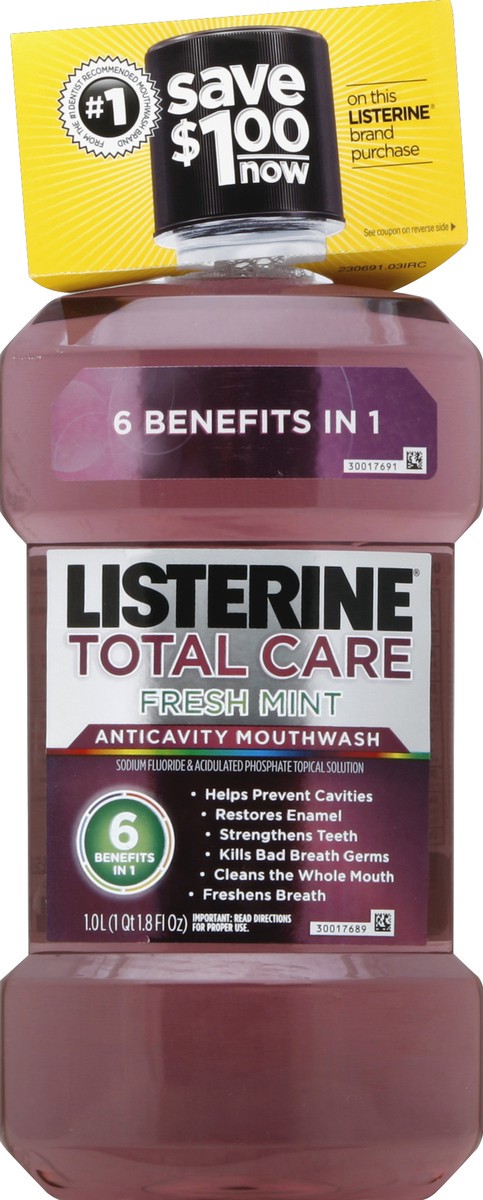 slide 2 of 3, Listerine Mouthwash 33.8 oz, 33.8 oz