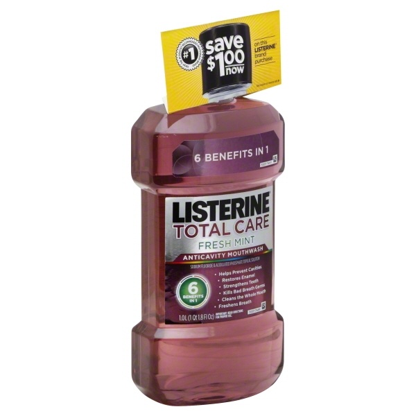 slide 1 of 3, Listerine Mouthwash 33.8 oz, 33.8 oz