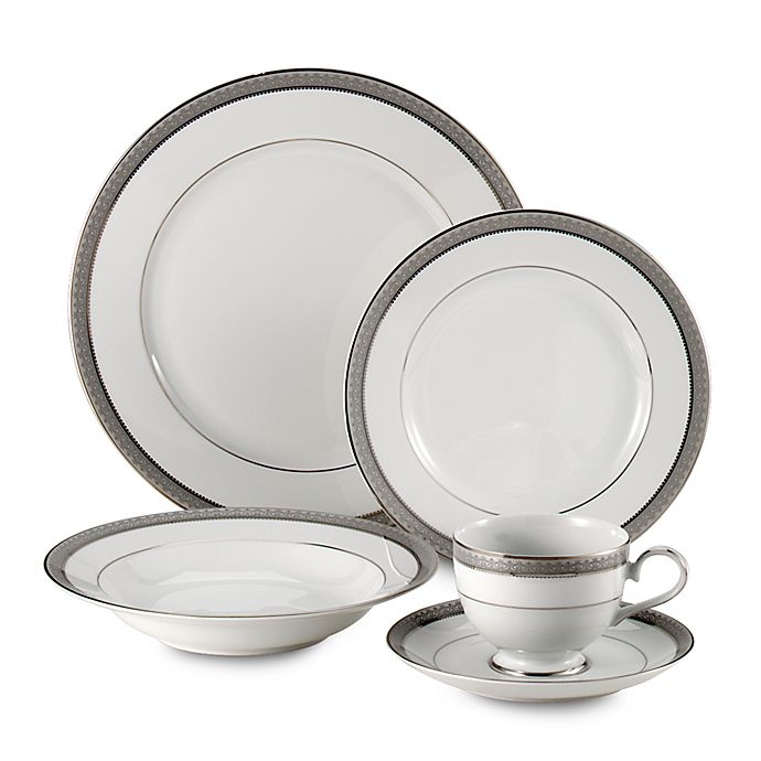 slide 1 of 1, Mikasa Platinum Crown Place Setting, 5 ct