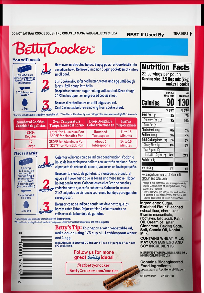 slide 4 of 14, Betty Crocker Snickerdoodle Cookie Mix, 17.9 oz, 17.9 oz