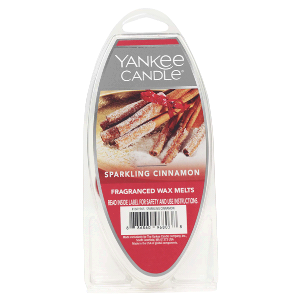 slide 1 of 1, Yankee Candle Wax Melts, Sparkling Cinnamon, 6 ct