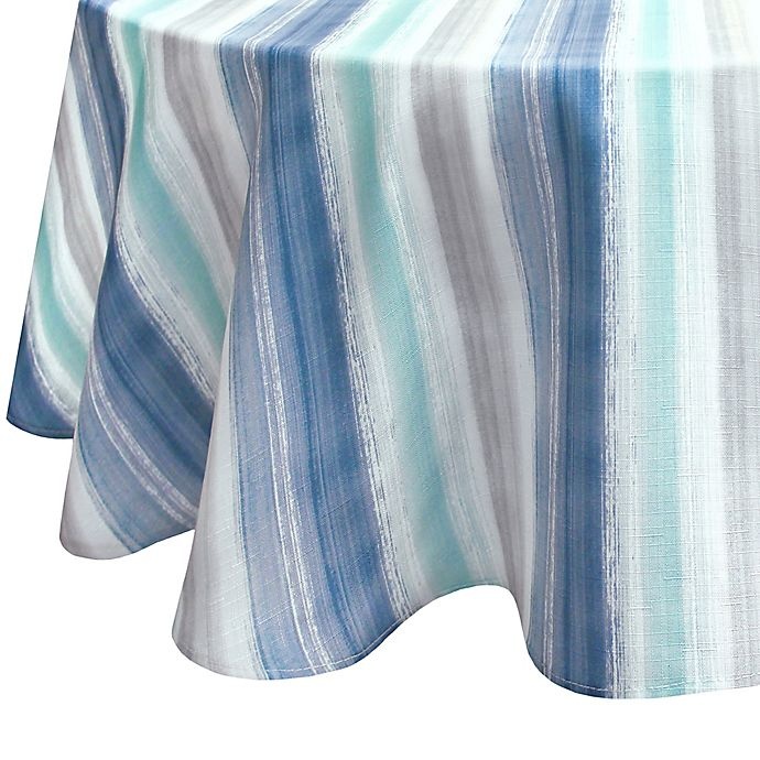 slide 1 of 1, Colordrift Painted Stripe Round Tablecloth, 70 in