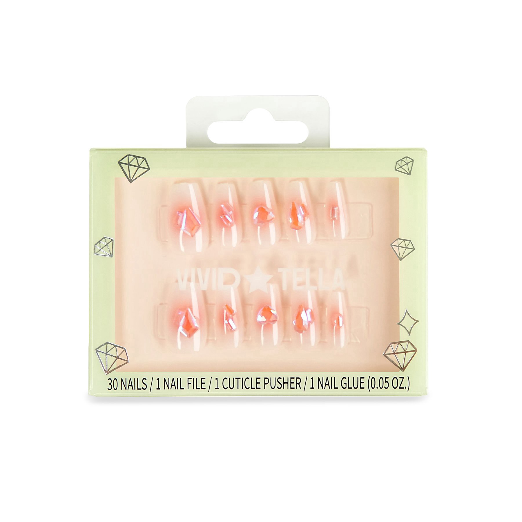 slide 1 of 1, Vivid Tella Nails - Heart In My Hand, 1 ct