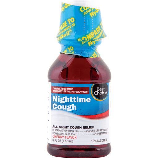 slide 1 of 1, Best Choice Night Time Cough Formula Cherry Flavor, 6 oz