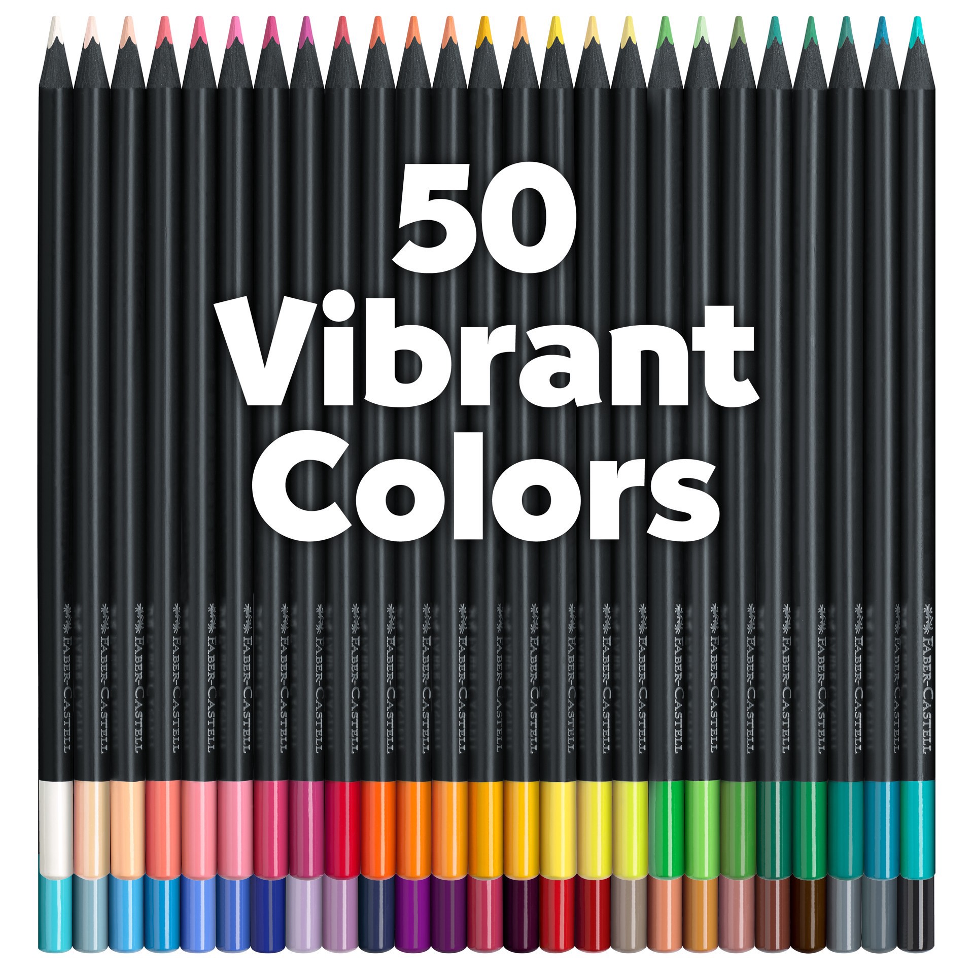 slide 5 of 10, Faber-Castell Black Edition 50-Piece Colored Pencils, 50 ct