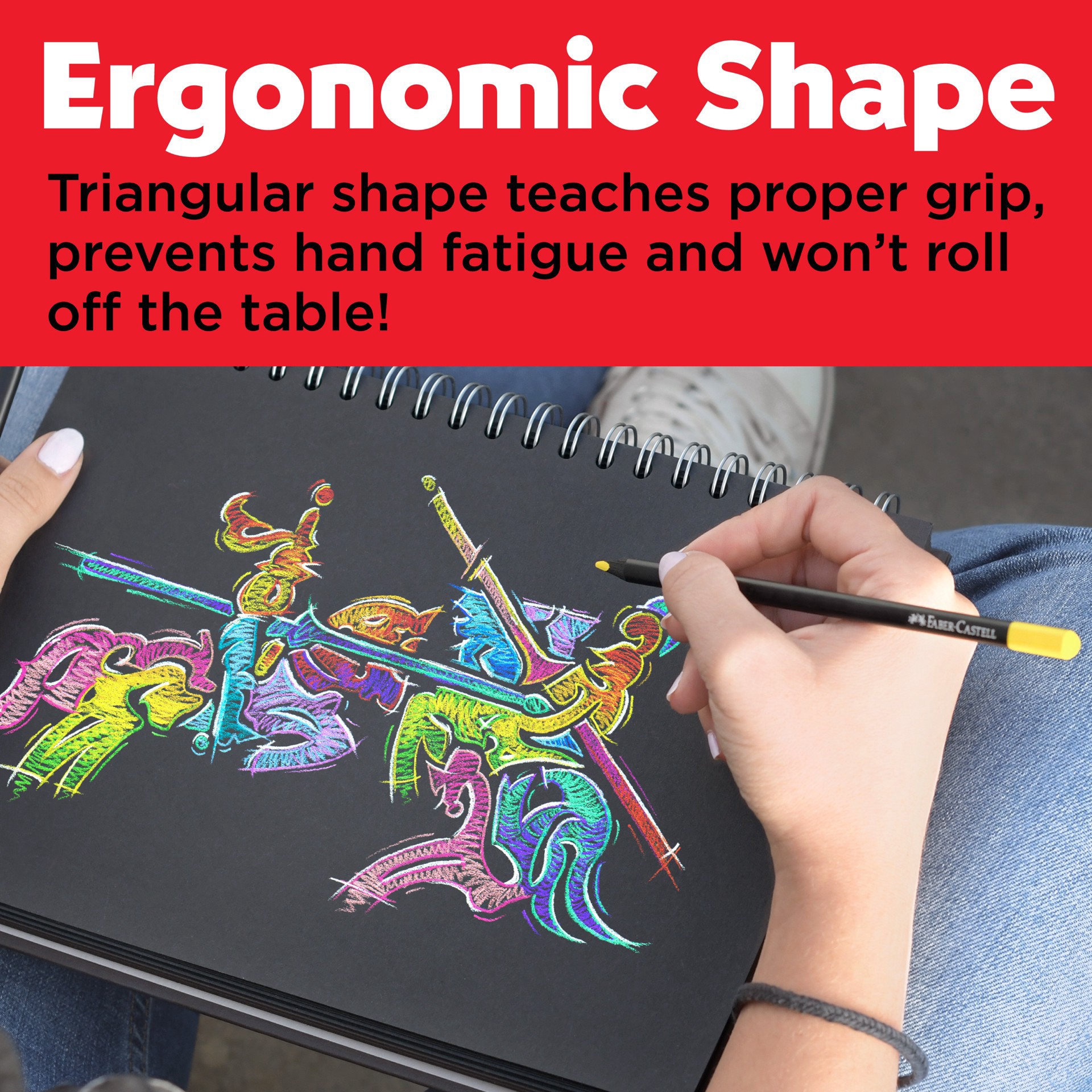 slide 3 of 10, Faber-Castell Black Edition 50-Piece Colored Pencils, 50 ct