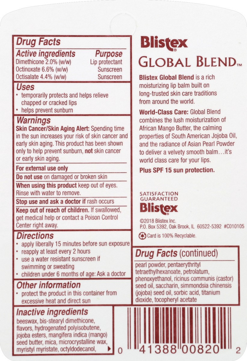 slide 6 of 6, Blistex Global Blend Lip Soother, 1 ct