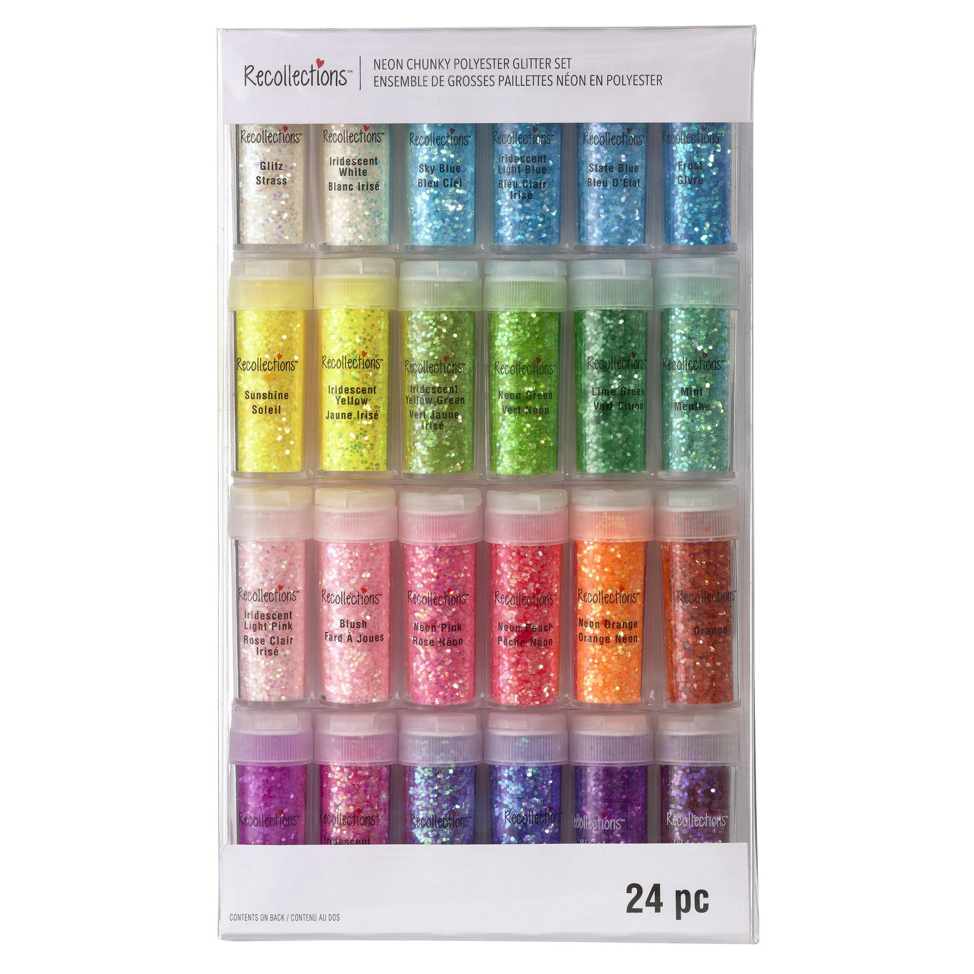 slide 4 of 6, Neon Polyester Glitter Set By Recollections, 0.3 oz