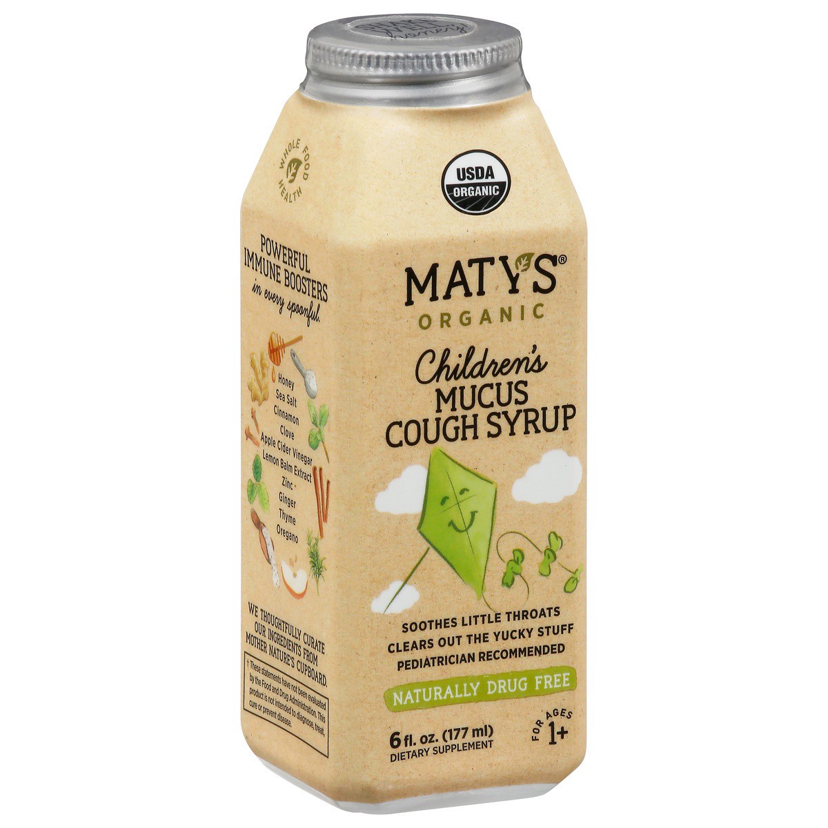 slide 2 of 10, Maty's Organic Children's Mucus Cough Syrup, 6 fl oz