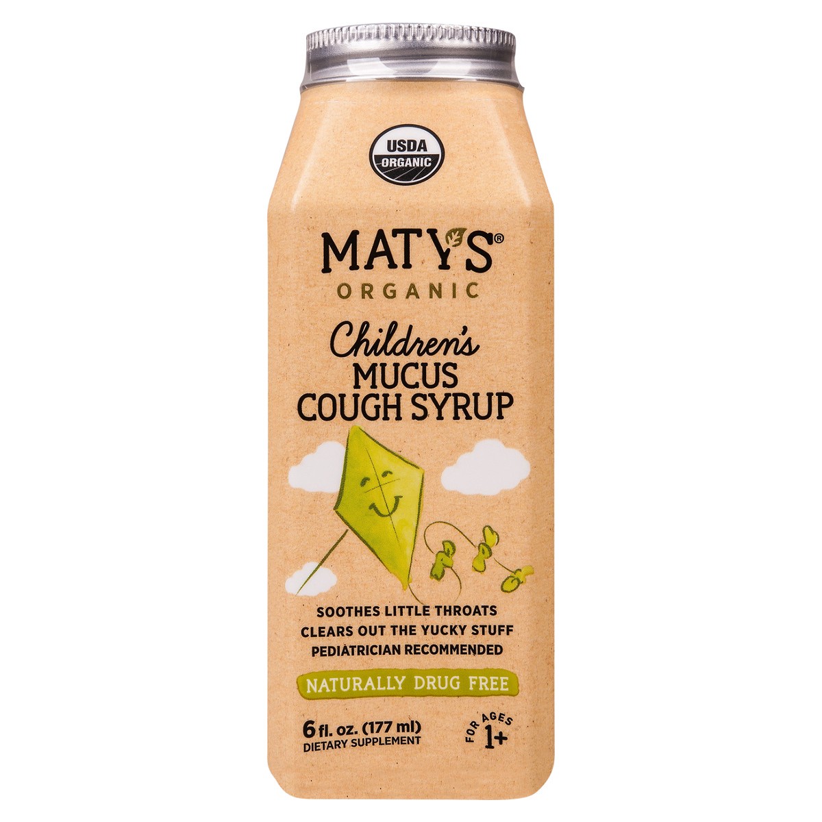 slide 1 of 10, Maty's Organic Children's Mucus Cough Syrup, 6 fl oz