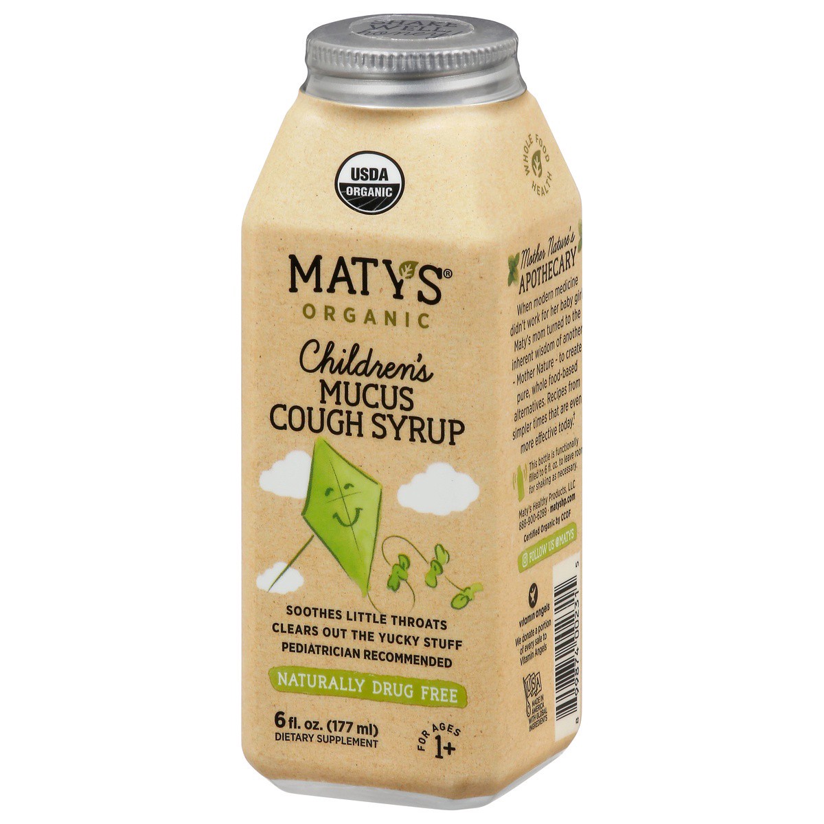 slide 3 of 10, Maty's Organic Children's Mucus Cough Syrup, 6 fl oz