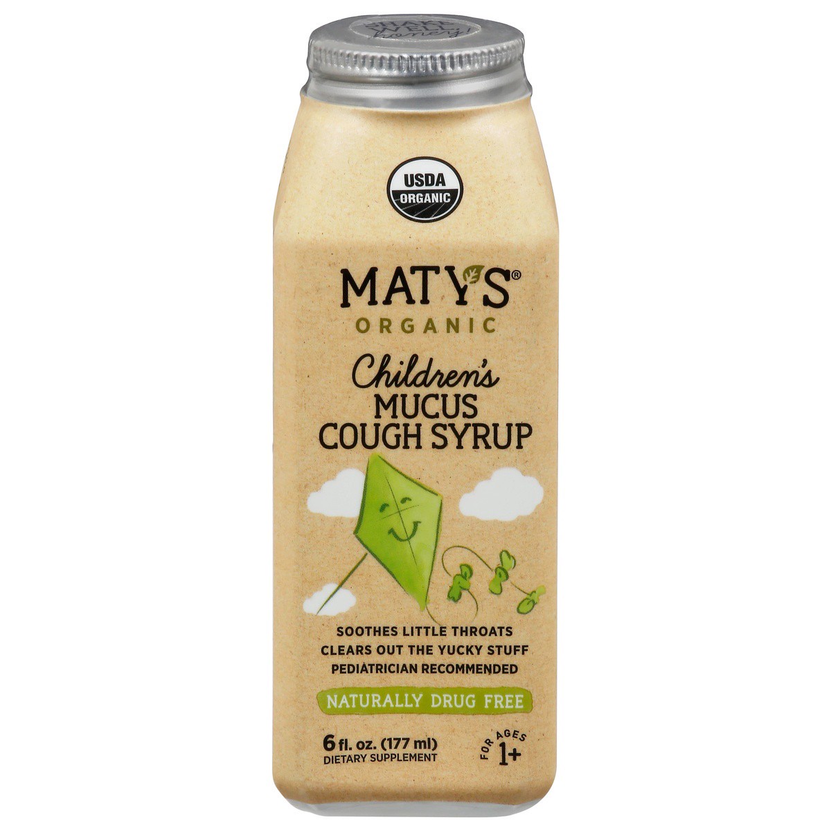 slide 10 of 10, Maty's Organic Children's Mucus Cough Syrup, 6 fl oz