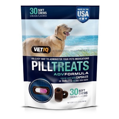 slide 1 of 3, VetIQ Dog Pill Treat Chicken 30ct, 5.8 oz