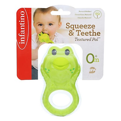 slide 1 of 1, Infantino Squeeze And Teethe Textured Pal Infant Teething Ring, 1 ct