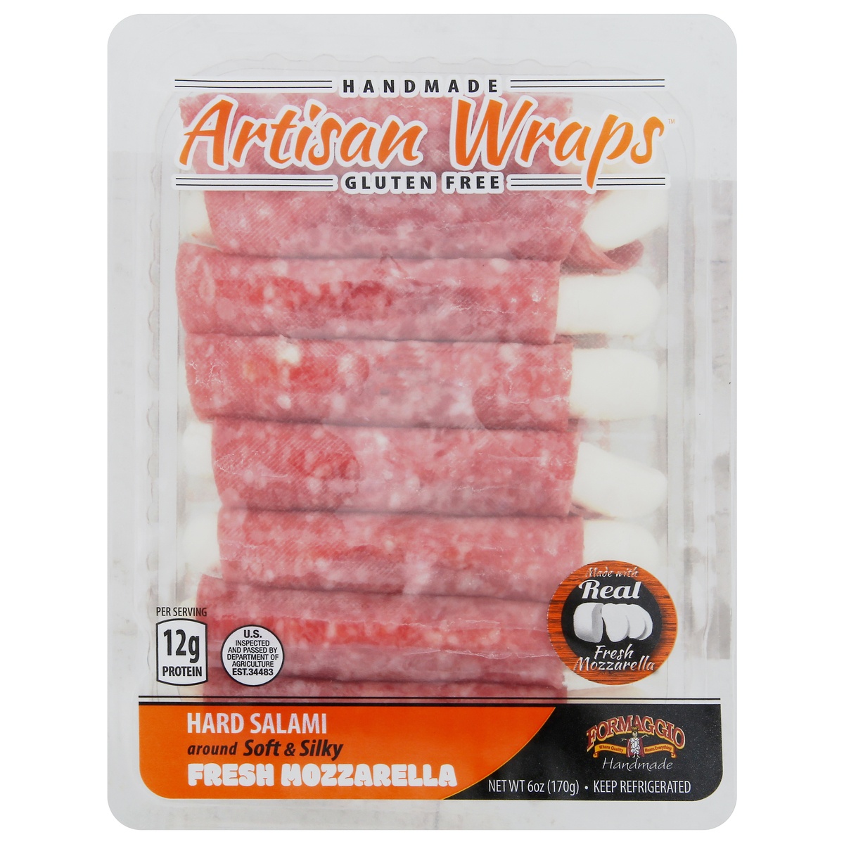 slide 5 of 5, Formaggio Hard Salami Wrap Tray, 5 oz