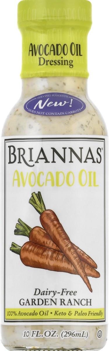 slide 6 of 12, BRIANNAS Dairy-Free Garden Ranch Avocado Oil Dressing 10 oz, 10 oz