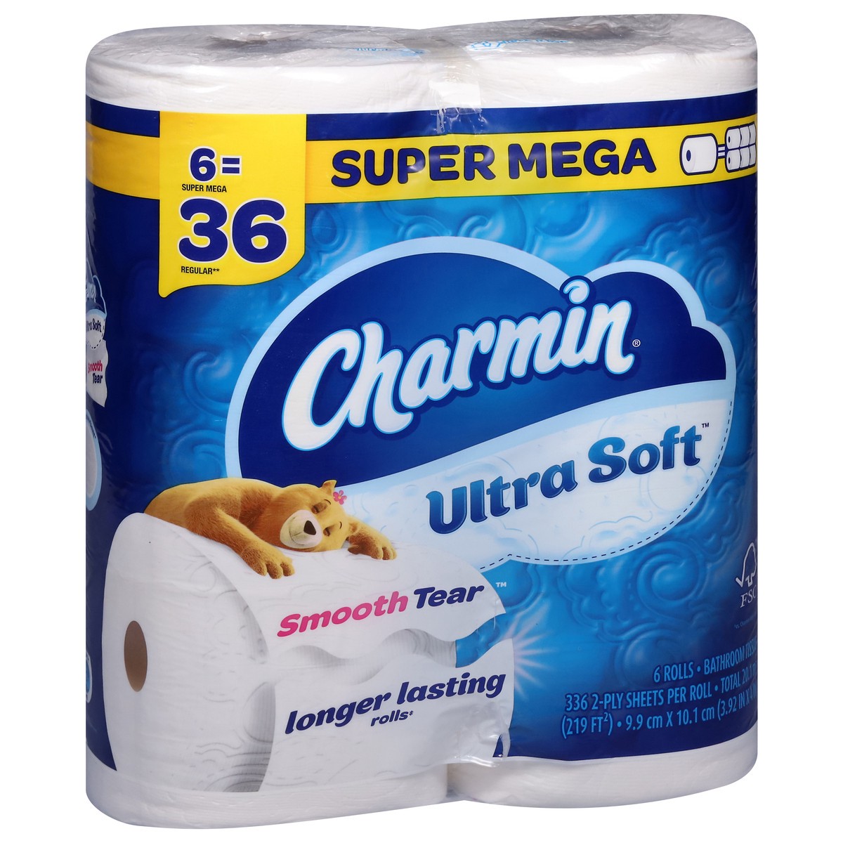 slide 4 of 12, Charmin Ultra Soft Toilet Paper 6 Mega XL Rolls, 336 Sheets Per Roll, 6 ct