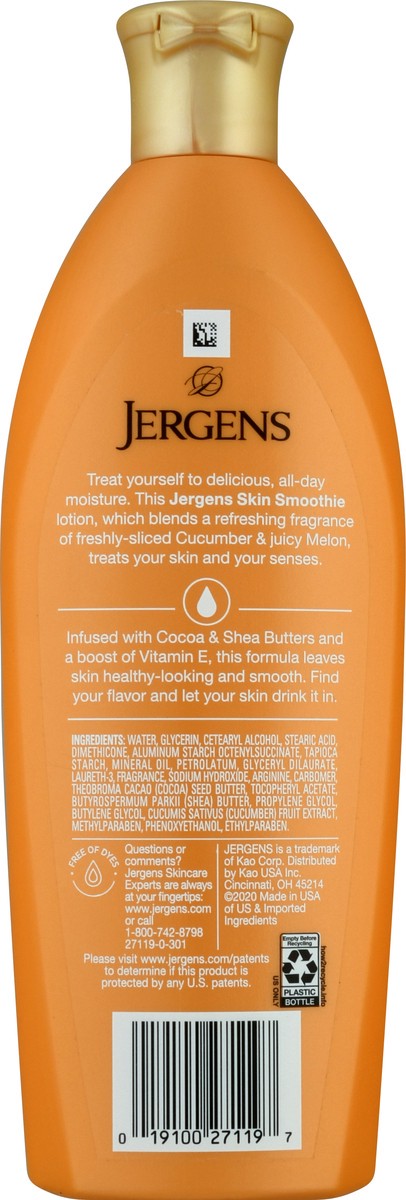 slide 2 of 9, Jergens Skin Smoothie Scented Cucumbers & Melon Scented Body Lotion 10 oz, 10 oz