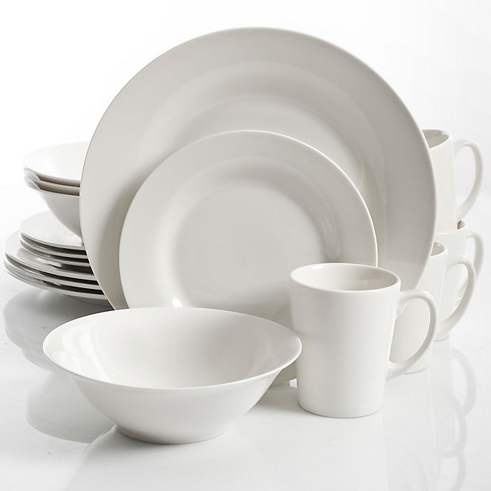 slide 1 of 2, Gibson Home Caf Monte Dinnerware Set with Metal Rack, 16 ct