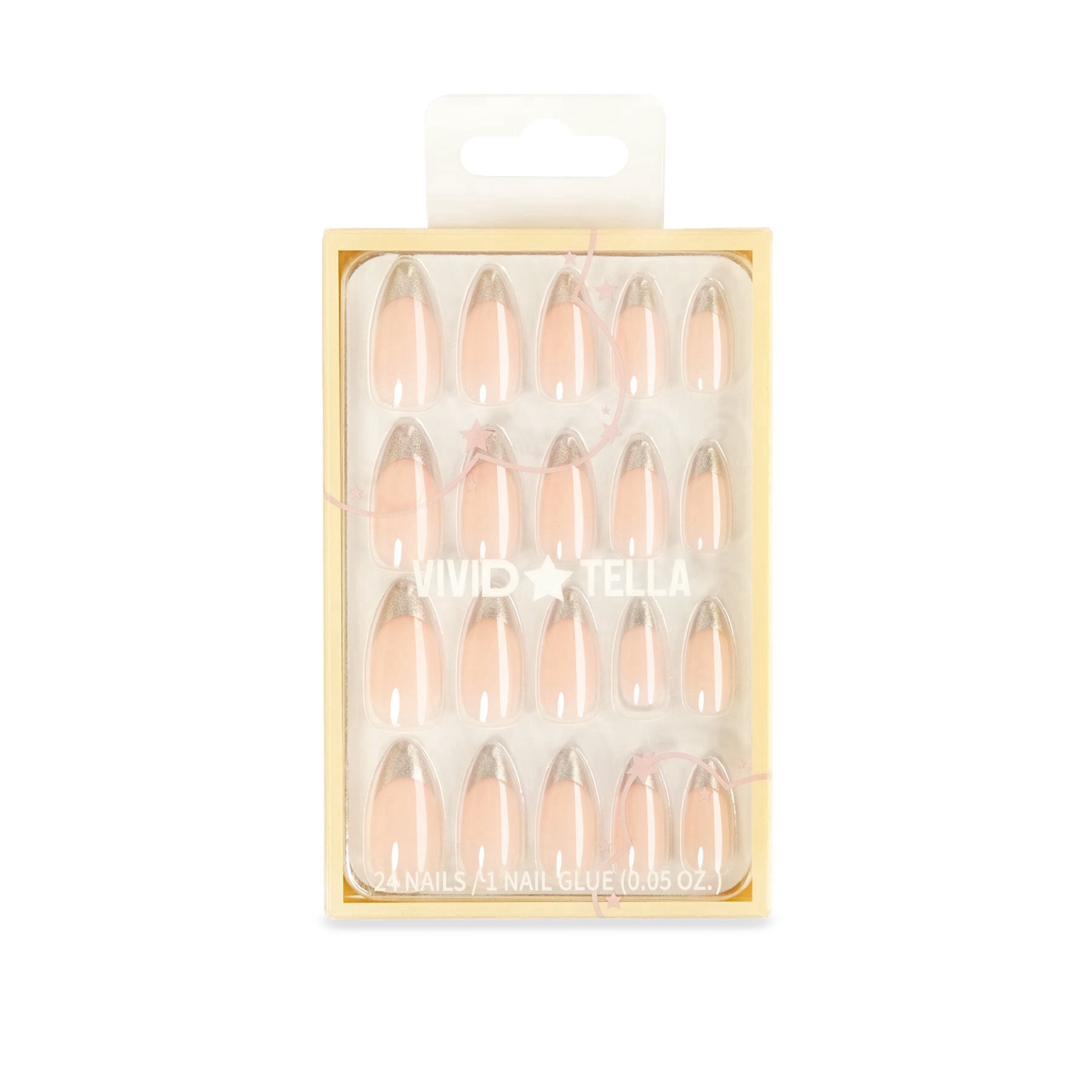 slide 1 of 1, Vivid Tella Nails - Aurora French Silver, 1 ct