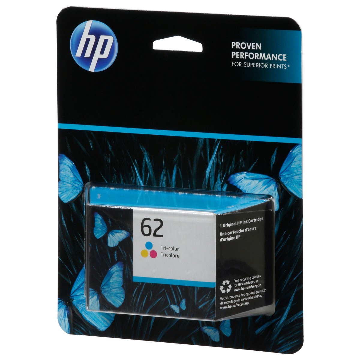 slide 7 of 12, HP 62 Tri-Color Original Ink Cartridge 1 ea, 1 ea